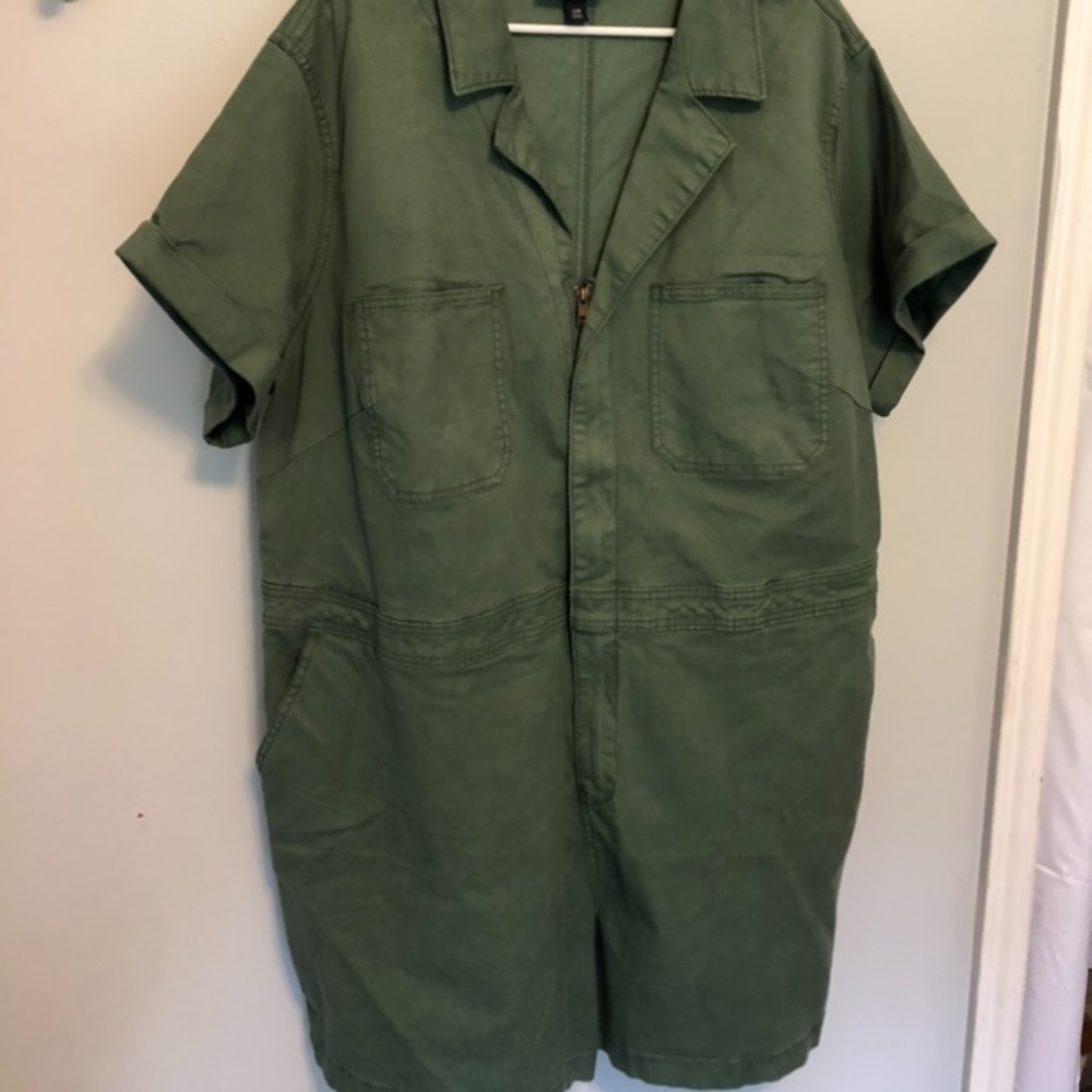 Plus Size Utility Romper